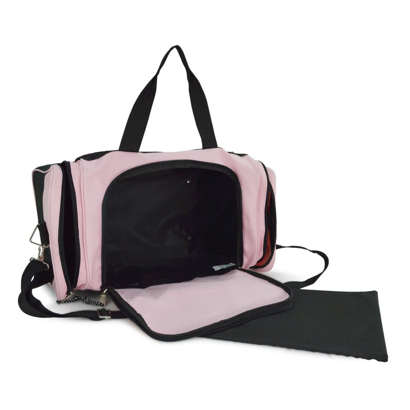 DALIX 21" Blank Sports Duffle Bag Gym Bag Travel Duffel with Adjustable Strap in Pink - Image 5